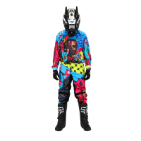 Grom Штаны кроссовые Fatbear LimeBlue в Архангельске