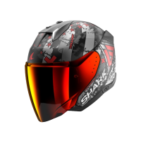 Shark Шлем Skwal I3 Jet Hellcat Mat Black/Chrome/Red в Архангельске