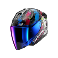 Shark Шлем Skwal I3 Jet Hellcat Black/Chrome/Blue в Архангельске