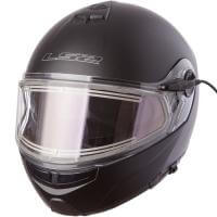LS2 Мотошлем снегоходный FF325 Strobe Electric Snow Solid Черный Матовый в Архангельске