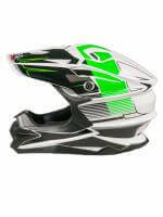 AIM Шлем кроссовый JK803 White/Green в Архангельске