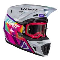 Leatt Шлем кроссовый 8.5 Pinata Teal V26 + очки Velocity 5.5 в Архангельске