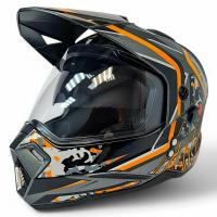 AIM Шлем кросс/эндуро JK802S Orange/Grey/Black в Архангельске