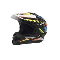 Desment Шлем кроссовый Raptor White-Yellow-Blue graphic в Архангельске