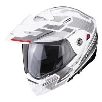 Scorpion Exo Мотошлем ADX-2 Carrera Белый/Серый Металлик в Архангельске