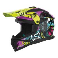 LS2 Шлем MX708 Fast II Gorilla фиолетово-желтый в Архангельске