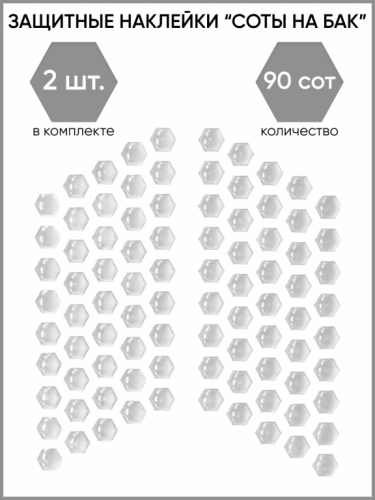 Motolike Наклейки на бак Соты Прозрачные в Архангельске