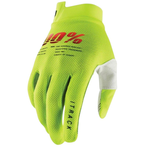 100% Мотоперчатки текстильные ITrack Fluo/Yellow в Архангельске