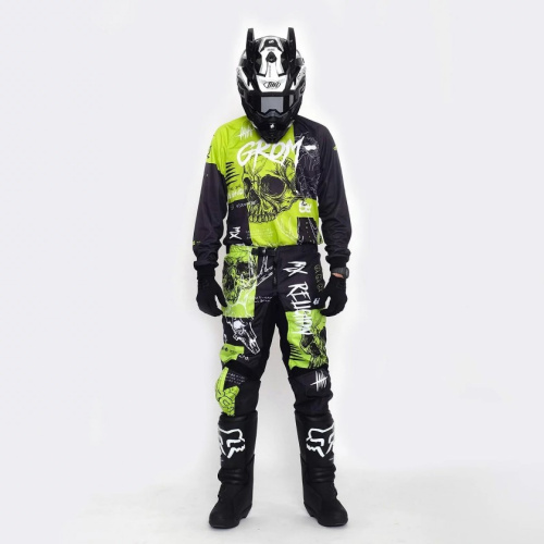 Grom Штаны кроссовые MX Religion lime в Архангельске