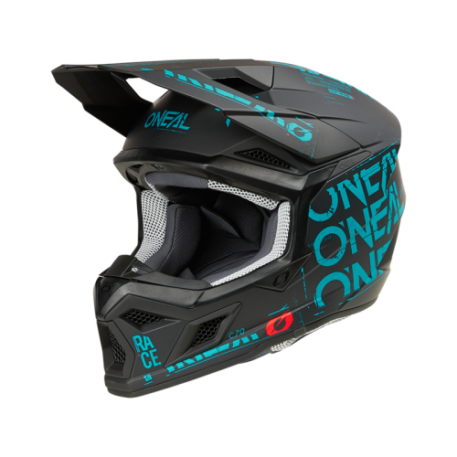 Oneal Шлем кроссовый 3Series Static черный/бирюзовый в Архангельске