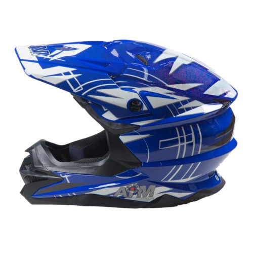 AiM Шлем кроссовый JK803S Blue/White в Архангельске